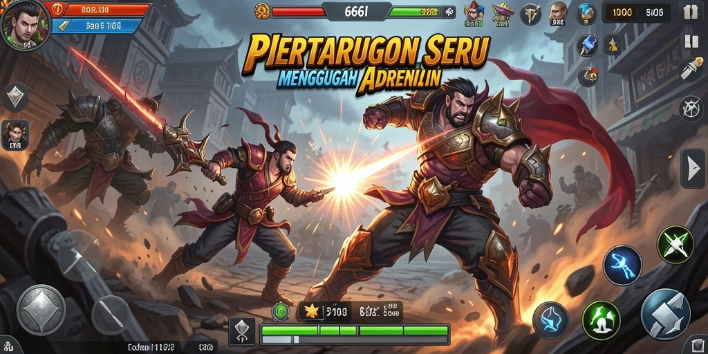 Tangkapan layar dari gameplay pertarungan 666I yang mendebarkan.