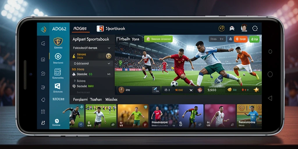 Tampilan utama gameplay ADG62 menampilkan taruhan olahraga yang menarik.