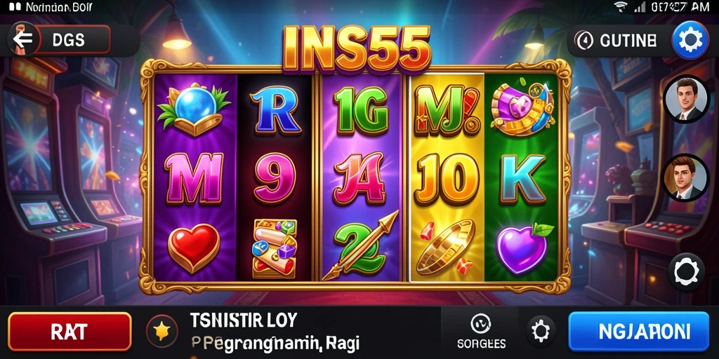 Tampilan gameplay yang menarik dari INS55 dengan fitur Slot.