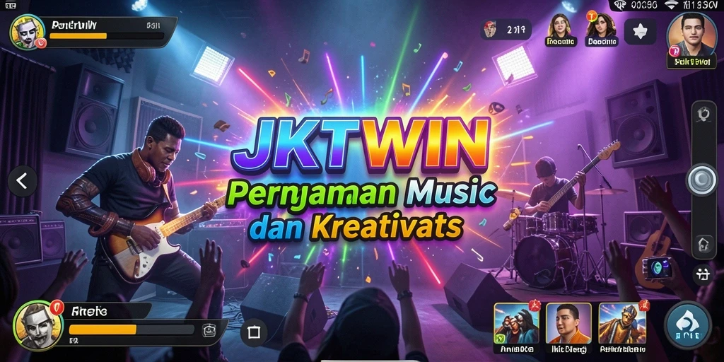 Tampilan gameplay JKTWIN yang seru dan interaktif dengan berbagai lagu.