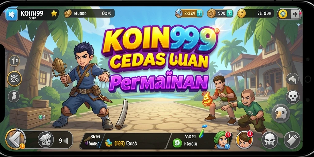 Screenshot menunjukkan momen mendebarkan dalam permainan strategi KOIN99.