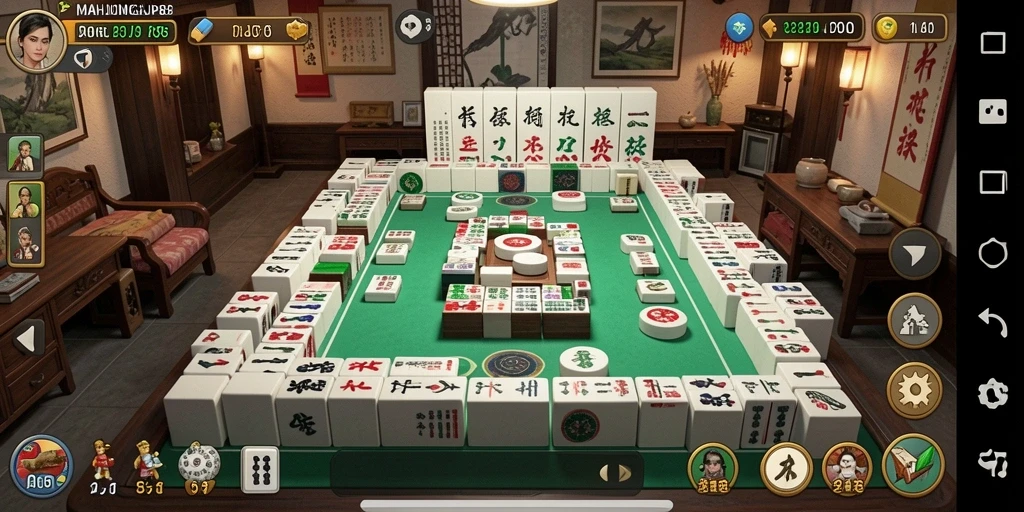 Gambaran menegangkan gameplay Action di MAHJONGJP88.