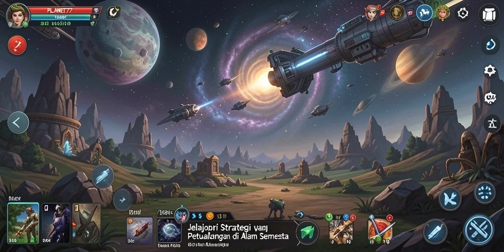 Tampilan screenshot PLANET77 dengan aksi pertempuran yang seru.