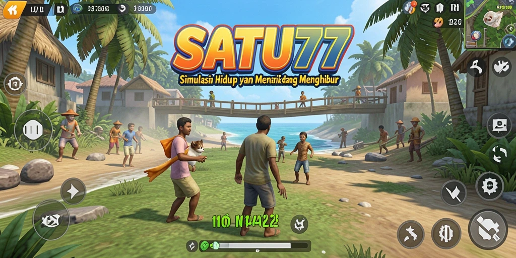 Screenshot utama menunjukkan gameplay menarik dalam SATU77.