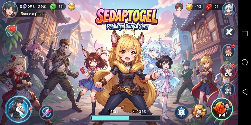 Tampilan menarik dari gameplay anime SEDAPTOGEL yang penuh warna.