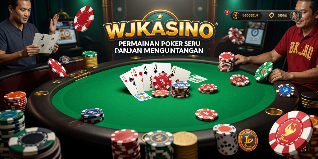 Tampilan gameplay poker yang seru dalam WJKASINO.