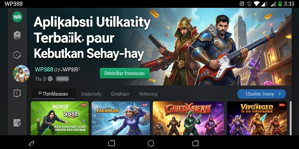 Tampilan antarmuka utama WP888 dengan fitur utility lengkap.